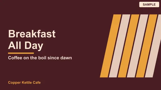Advertisement by Copper Kettle Cafe
