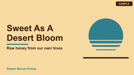 Advertisement by Desert Bloom Honey