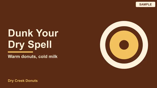 Advertisement by Dry Creek Donuts