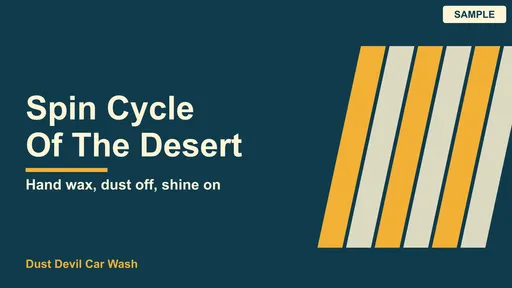 Advertisement by Dust Devil Car Wash